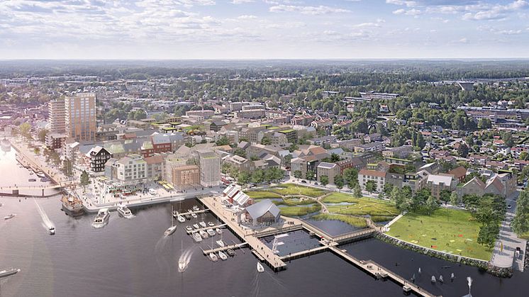 Visionsbild över Norrtälje hamn