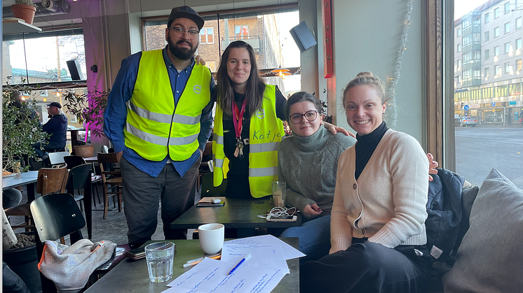 Från vänster: Kamal El Salim, Katya Blank, Kataryna Aleksandrova & Månstråle Dahlström.