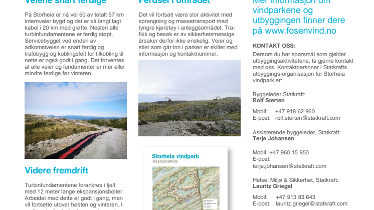 Nyhetsbrev Stoheia vindpark #6 - 2018