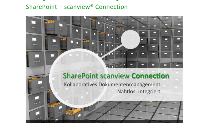 Intelligentes Dokumentenmanagement mit der SharePoint – scanview® Connection