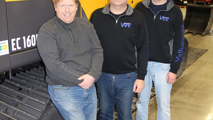 Vallentuna Maskintjänst: Volvo EC160D - första maskinleverans från Eskilstuna 