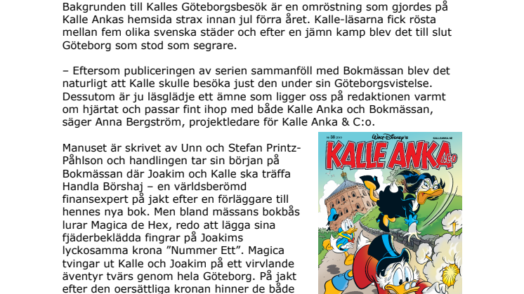 Kalle Anka intar Göteborg