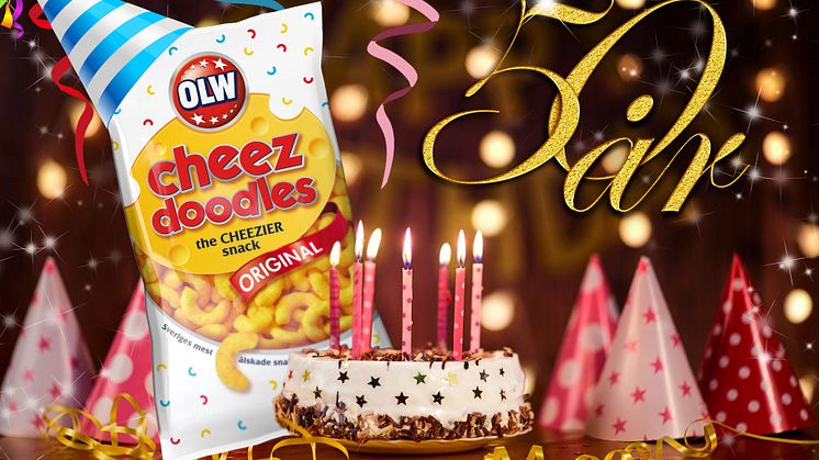 Cheez doodles 50 år i Sverige, cheeze doodles-dagen idag 5 mars