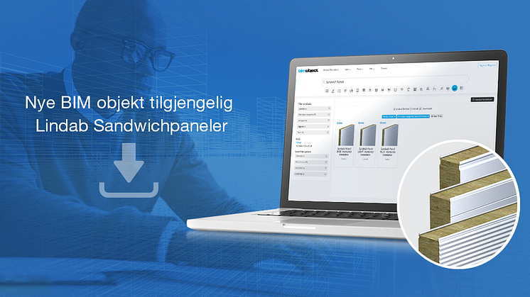 Lindabs sandwichpaneler tilgjengelige som BIM-objekt