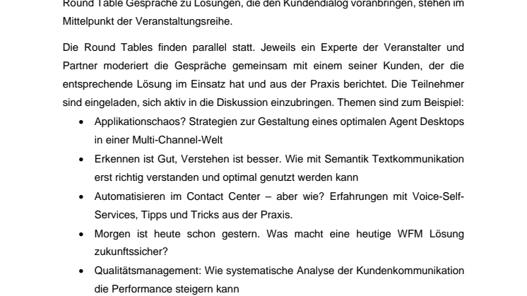 Contact Center Day 2014: Neue, frische Veranstaltungsreihe mit Klausurcharakter 