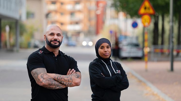 Maher Turkie och Karin Jonsson, grundare av No2Crimes. 