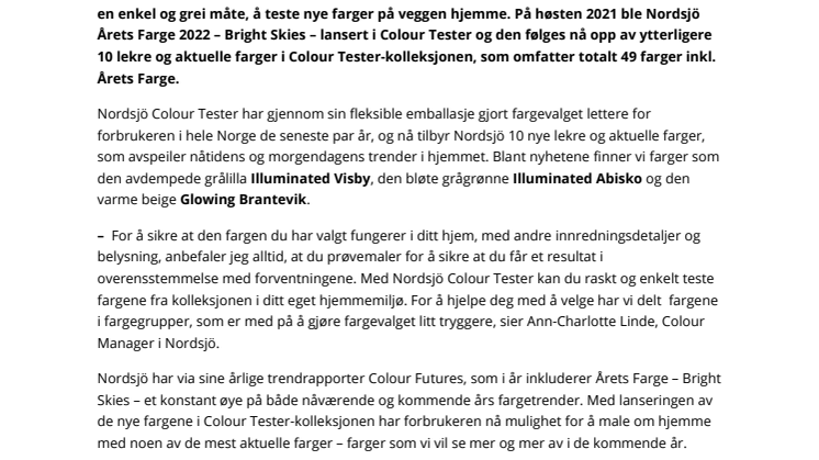 Innovative Nordsjö Colour Tester - nå med 10 nye stilsikre farger i kolleksjonen_NO.pdf