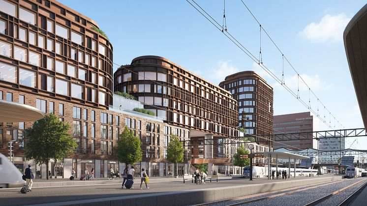 Visionsbild kvarter Sigurd vy från spårområdet. WesterElsner arkitekterTMRW.jpg