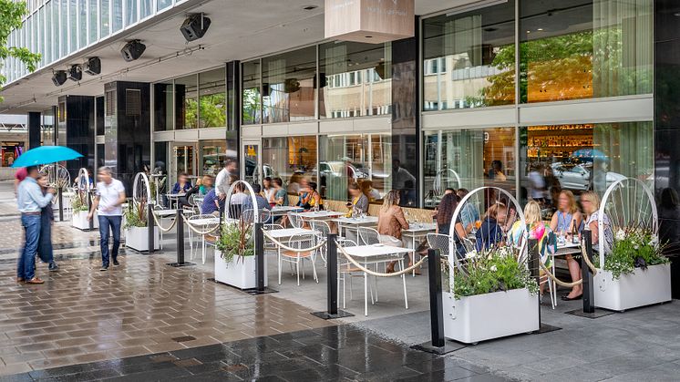Nolamöbler,  uteservering Nordic Light Hotel, Stockholm