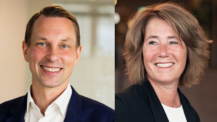 Christian Bengtzelius, föreningschef och Johanna Frelin, vd på Riksbyggen.