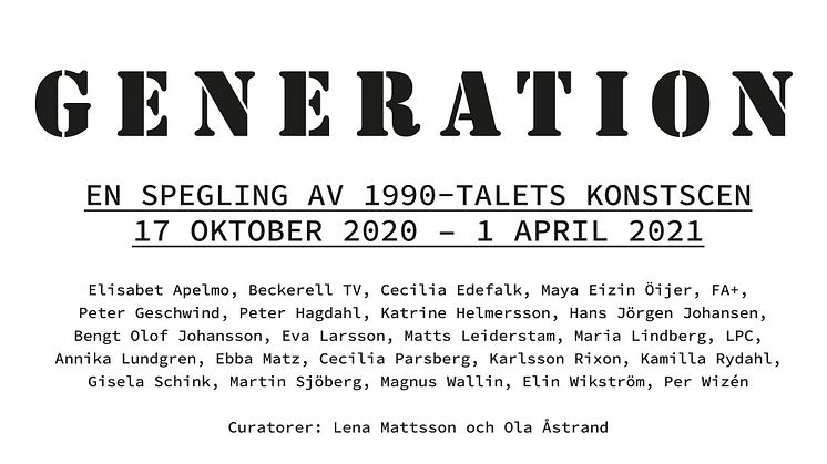 Nyöppning av utställningen GENERATION!
