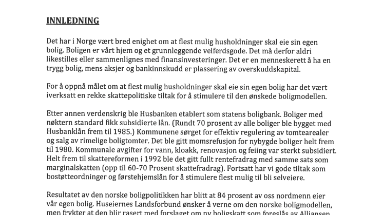 Til Stortingets finanskomite