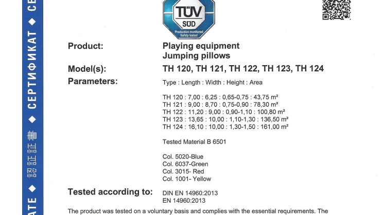 TÜV certifikat hoppuddar
