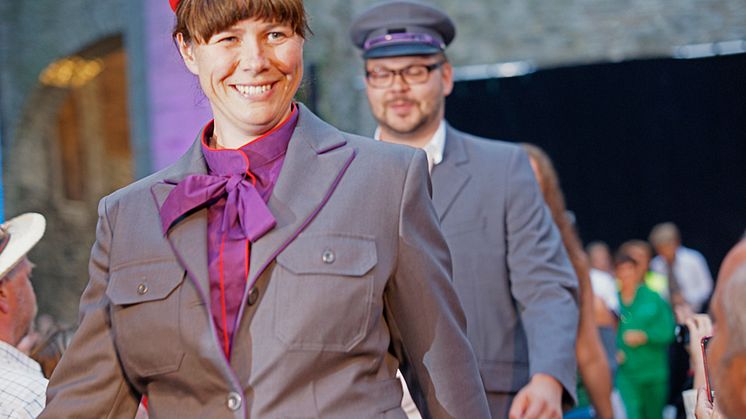 Åsa Romson (mp) på schyst modevisning i Almedalen