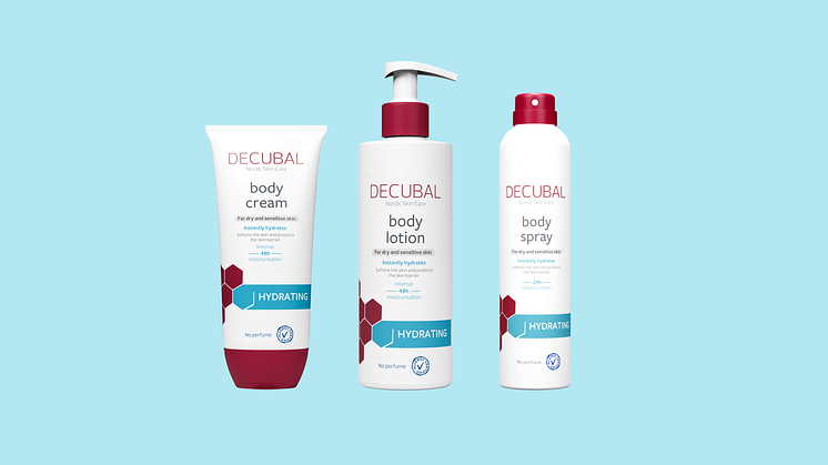 Nyhet! Decubal Hydrating Body – kräm, lotion och spray för en snabb och långvarig återfuktande effekt