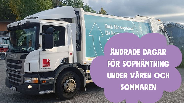 Ändrad sophämtning under vårens och sommarens helgdagar