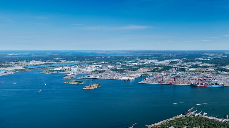 Göteborgs hamn ska växa i väst för att öka hamnens konkurrenskraft. Bild: Göteborgs Hamn AB.