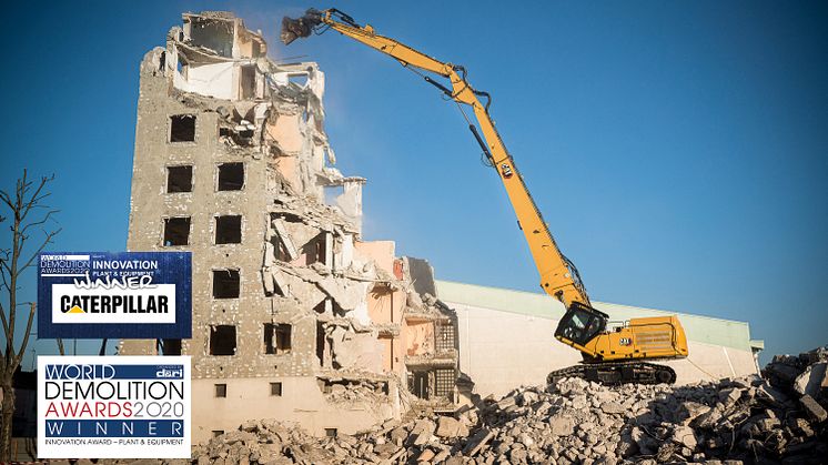 Caterpillars nya höjdrivare Cat 352 UHD vann innovationsklassen vid World Demolition Awards 2020