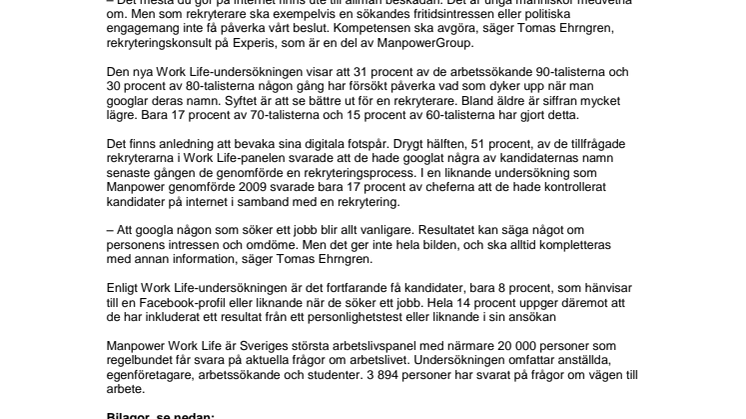 Ny Work Life-undersökning: Var tredje ung arbetssökande försöker påverka sina digitala fotspår