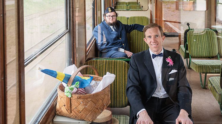 Tage (Martin Ibohm) ledde utsändningen under resan på smalspåret.