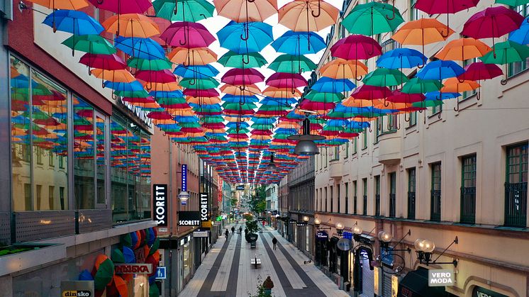The Umbrella Project x Indiska på Drottninggatan i Stockholm. Foto: Magnus Ragnvid