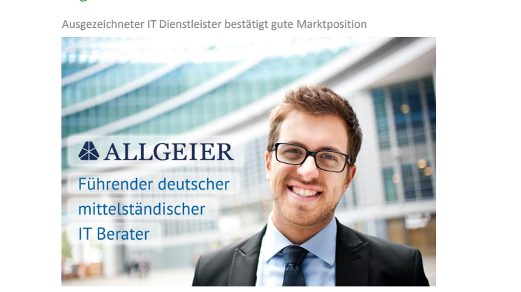 Allgeier ist führender mittelständischer IT Berater
