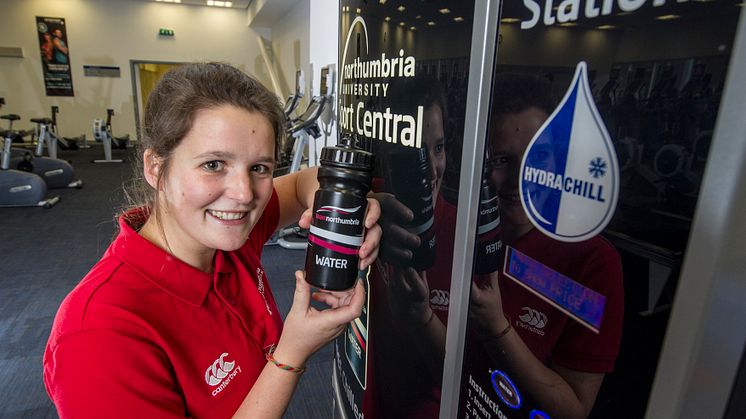Brogan O'Connor with the HydraChill Machine