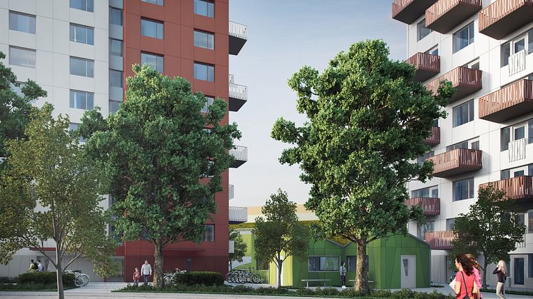 Adventsvägen i Kortedala, miljöhus