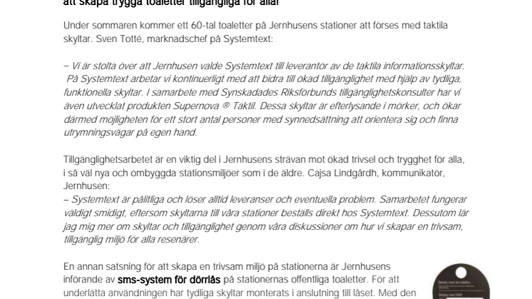 Ökad tillgänglighet med taktila trivselskyltar 