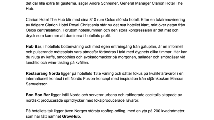 Clarion Hotel har öppnat Oslos största hotellsatsning någonsin