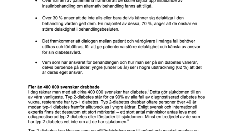 Faktamaterial diabetesenkät