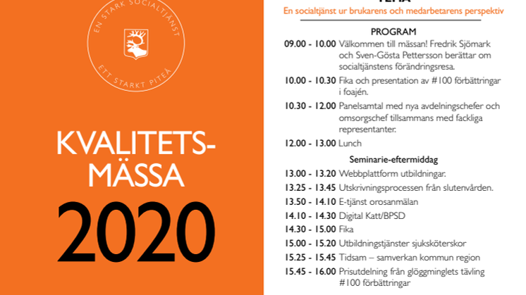 Pressinbjudan - Socialtjänstens Kvalitetsmässa 2020