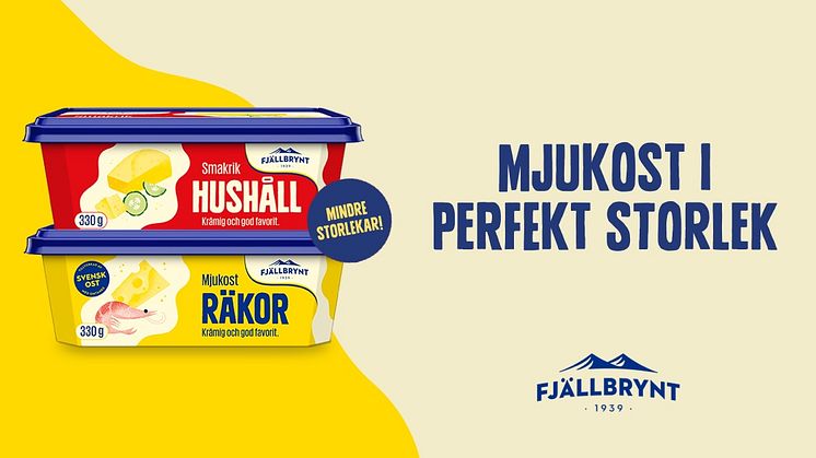 Fjällbrynt mjukost byter till en mindre förpackning för att passa konsumentens behov