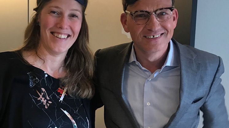 Adm. dir i Nordic Choice Hotels Torgeir Silseth og generalsekretær i UNICEF Norge Camilla Viken.