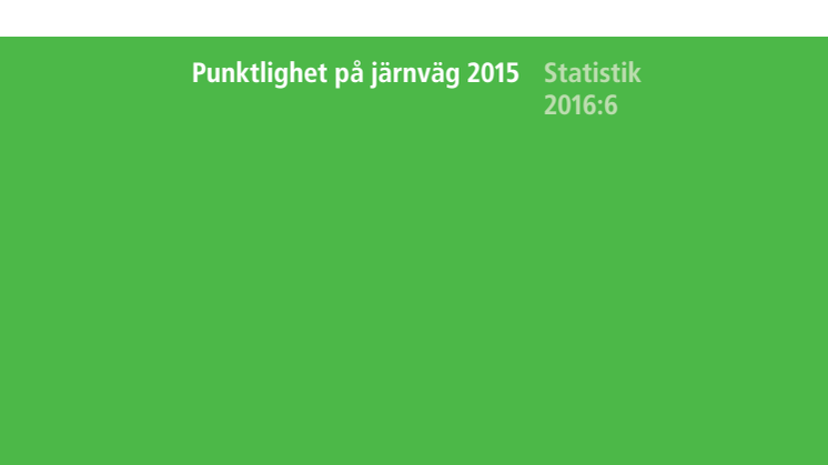 Punktlighet på järnväg 2015
