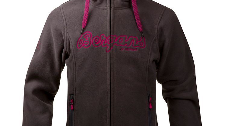 Bryggen Girl Jacket - Solid Dark Grey/Hot Pink