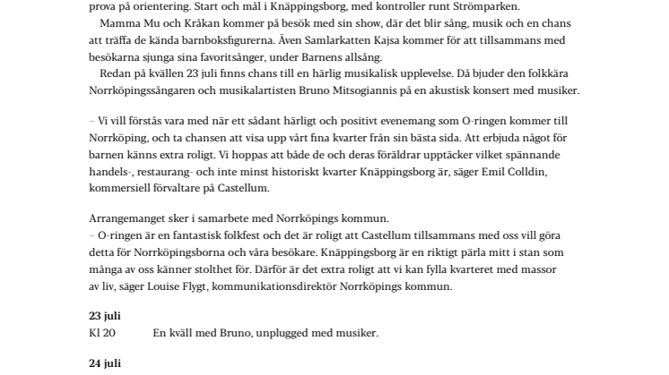 Familjedagar under O-Ringen i Knäppingsborg