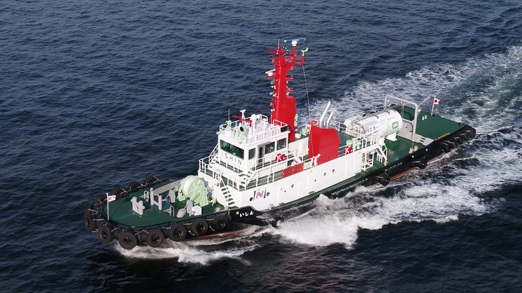 "Ishin" Tugboat Equipped with Yanmar Dual Fuel Engine for Reduced Environmental Load