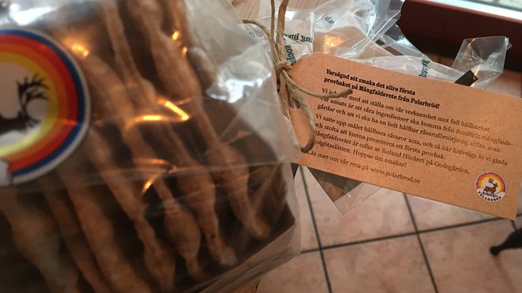 Knäckebröd bakat på mjöl från fossilfri mångfaldsgård