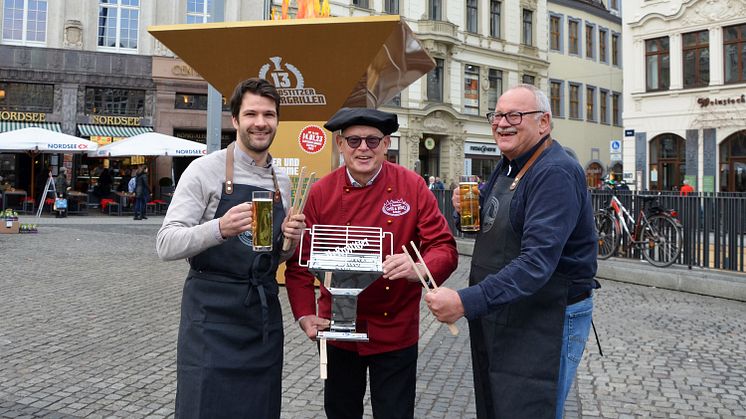 Marketingleiter Sven Matti Kamann, Juryvorsitzender Andreas Bräuer und Brauereichef Wolfgang Welter (v.l.) - Foto: Theresa Wappes