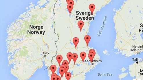 Ny kartsökfunktion husbilsverkstäder på Midland hemsida som är auktoriserade för Midland Husbil På Väg.