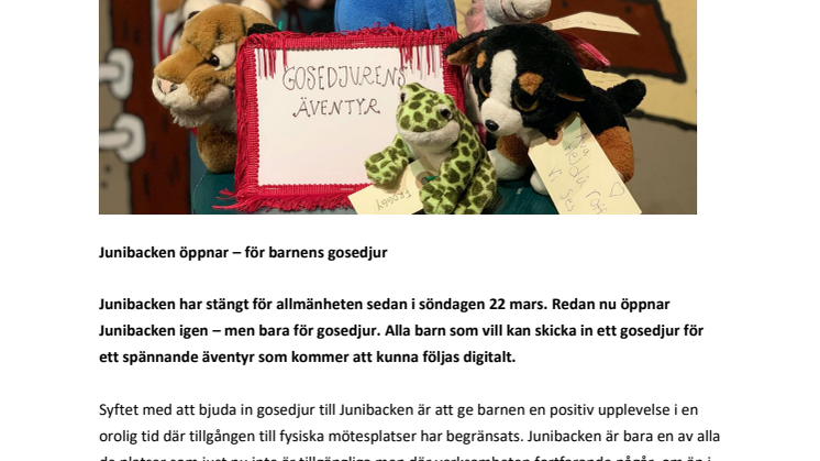 Junibacken smygöppnar – för barnens gosedjur