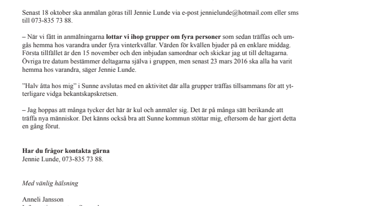 "Halv åtta hos mig" i Sunne