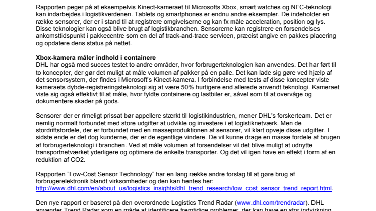 Sensorer i smartphones kan revolutionere logistikmarkedet
