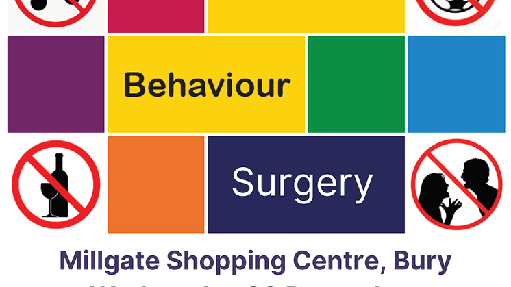 Antisocial behaviour surgery on Weds 20 December (noon-3pm) at the Millgate Shopping Centre
