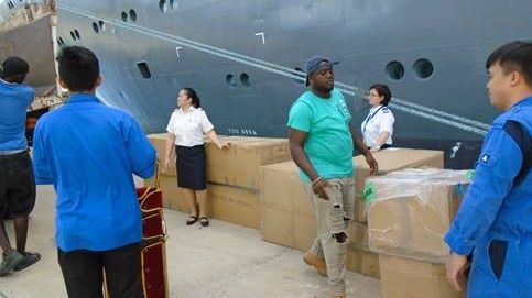 Fred. Olsen Cruise Lines aids Caribbean hurricane relief effort with donation of new crew uniforms worth over £30,000