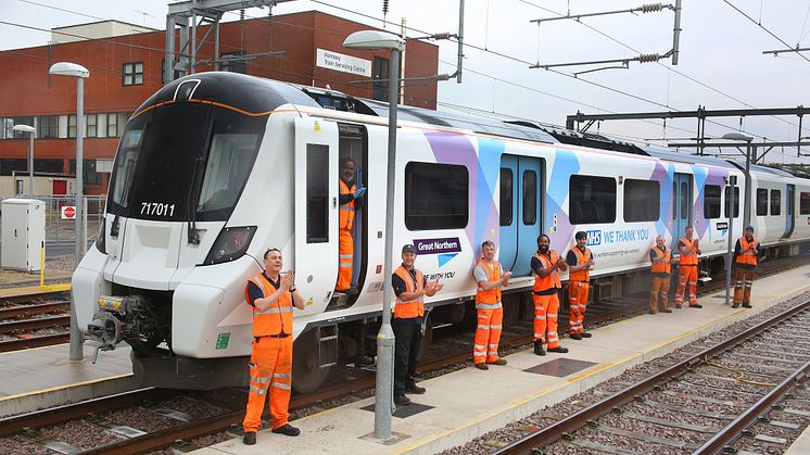 Great Northern train thanks to NHS