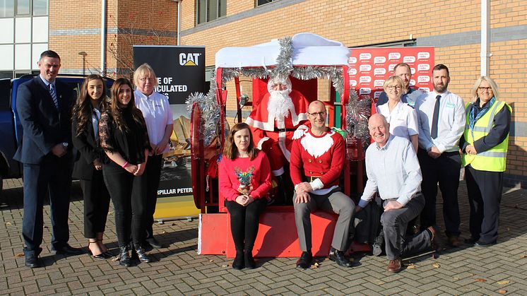 Representatives from Sun FM, Go North East, The Bridges Shopping Centre, Smyths Toys Superstore and Caterpillar