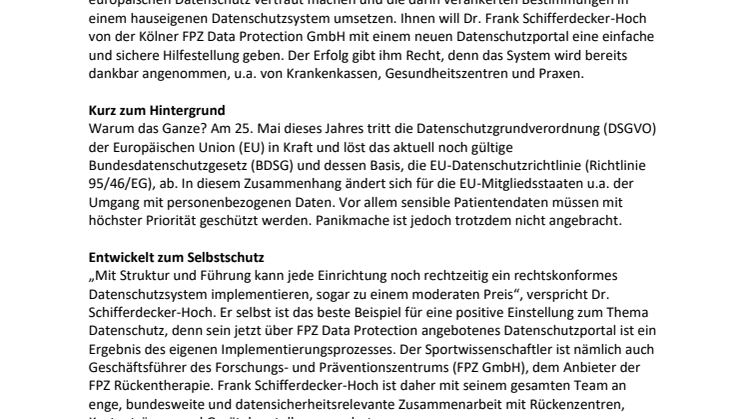 EU-DSGVO im Gesundheitswesen: Ein Datenschutzsystem für jede Einrichtung