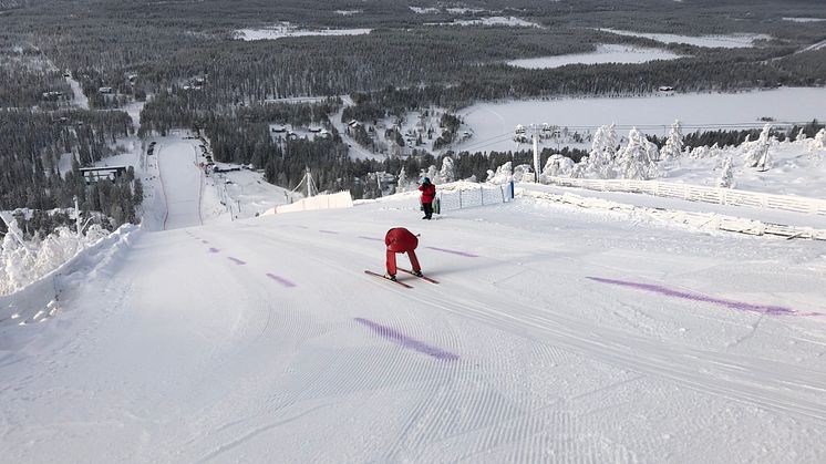 Speedskiåkaren Britta Backlund i finska Salla